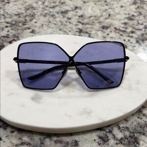 Prada Women's Chic Black and Purple Sunglasses